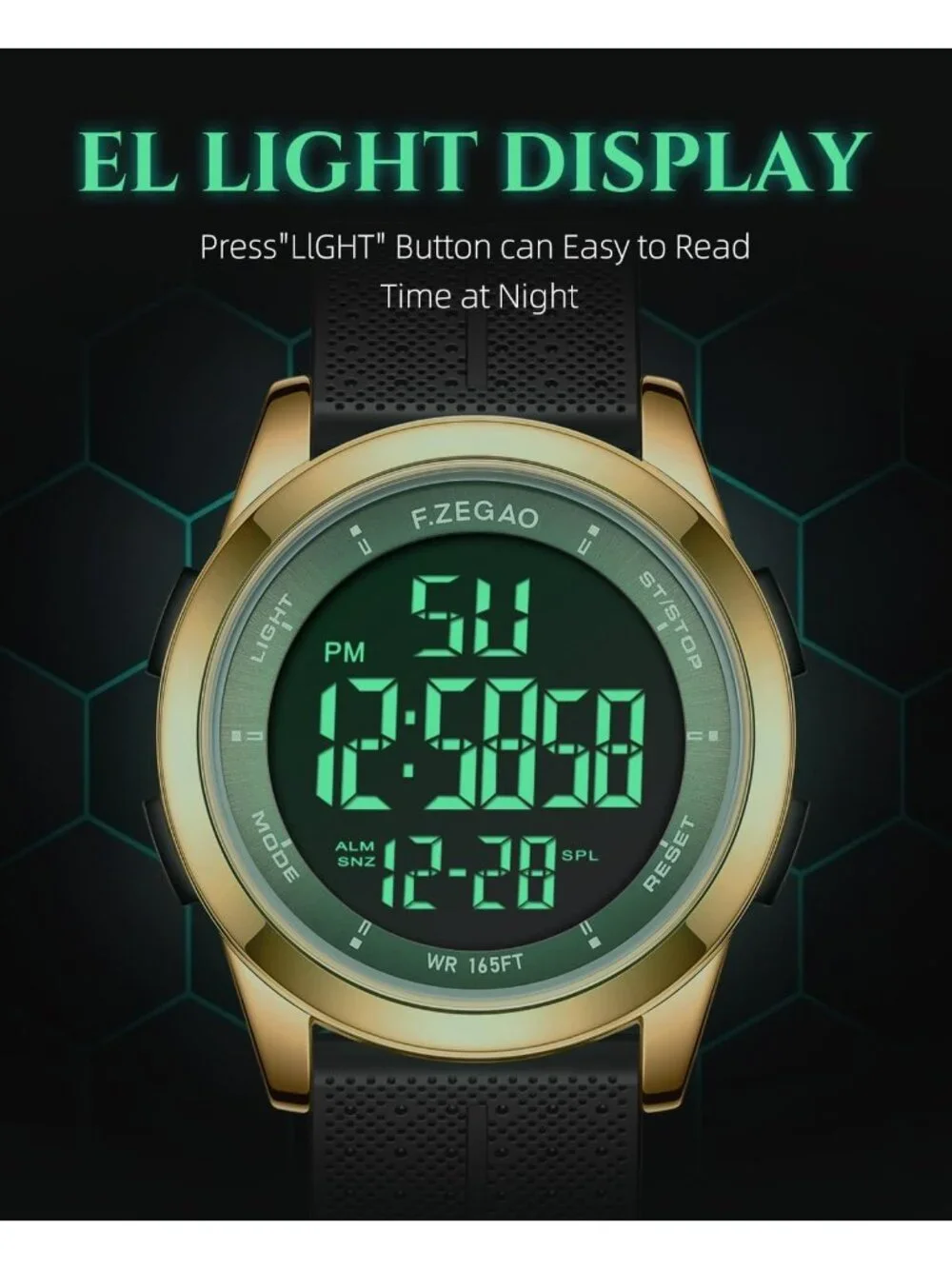 Ultra-Thin Waterproof Digital Watch for Men | Stylish & Durable Timepiece